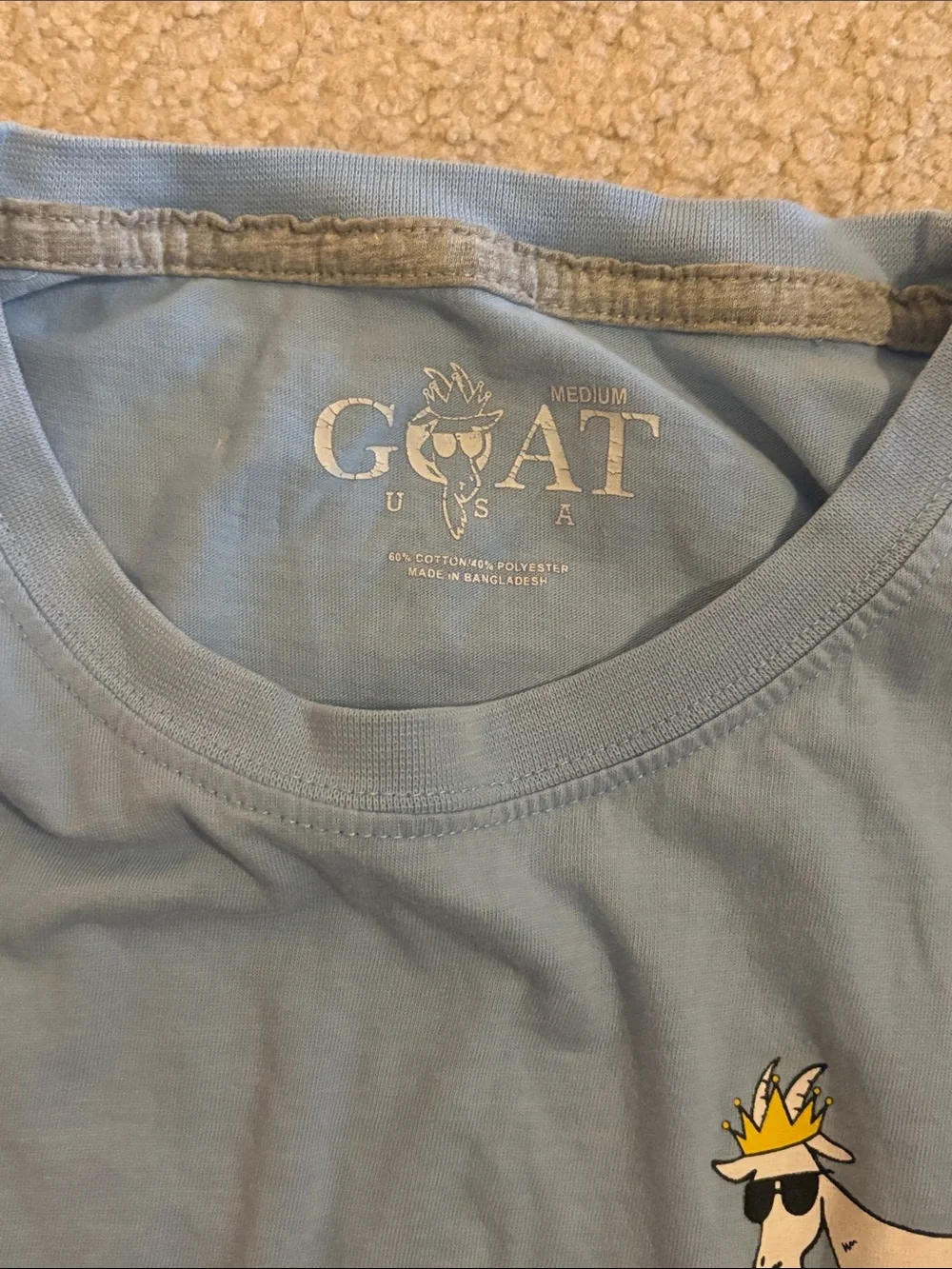 Light Blue Dog Graphic Tee by GOAT
